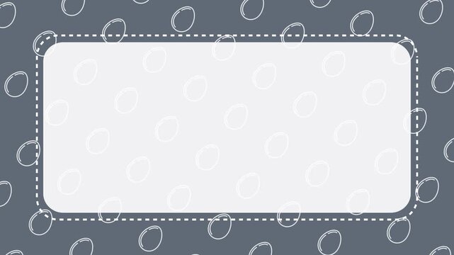 Minimalist Easter Egg Line Art Animation: Looping White Sketch Pattern on Dark Grey Background