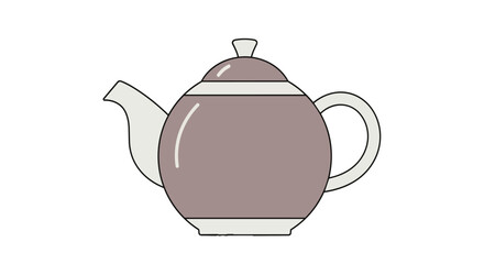 Obraz premium Simple Minimalist Teapot Illustration