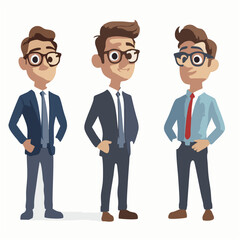 Fototapeta premium set_people_Cartoon_business_c...