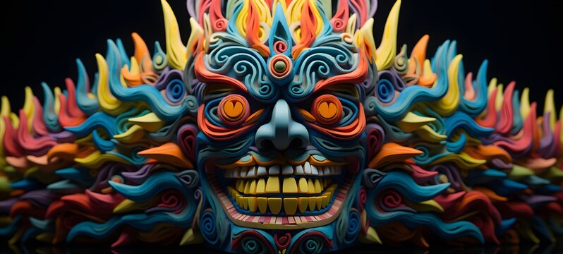 ziz demon shaped matchstick carving,generative AI