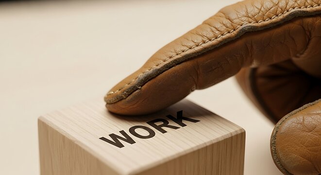 May day labor rights a close up of 'work' blocks with hands symbolizing workers' struggles and may day celebrations