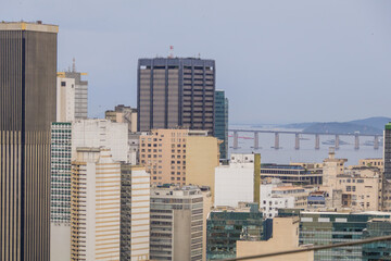 Fototapeta premium View of buildings in downtown Rio de Janeiro.
