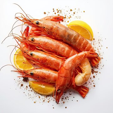 Fresh Raw Shrimp with Lemon