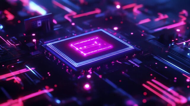 Abstract digital circuit board technology design concept background