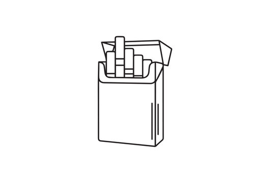 black and white cigarette box Cigarette Box
