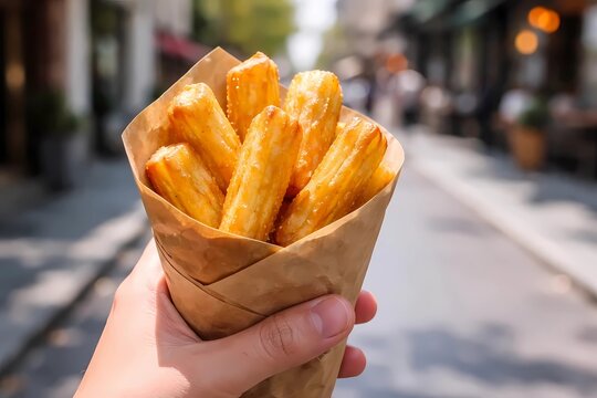 aipim frito street food in brazil