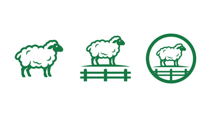 Sheep Icons: Farm Animal Silhouette Set © MHM99