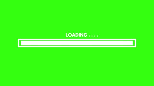 Loading bar animation with green screen background