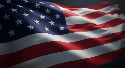Fototapeta premium Waving american flag a symbol of freedom and national pride