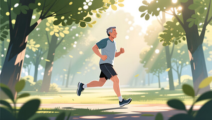 Obraz premium Experts calling for regular exercise for men health awareness
