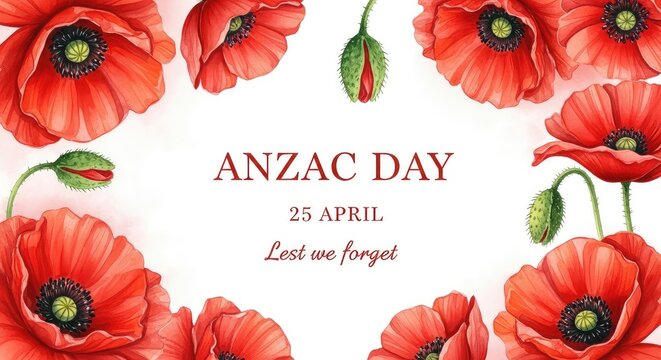 Anzac day remembrance vibrant red poppies and a message of gratitude