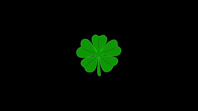 A smooth vector animation of a four-leaf clover transforming into a five-leaf clover. Symbolizing luck, growth, and uniqueness, this minimal motion graphic is perfect for creative projects, background