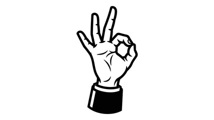 Fototapeta premium Hand Gesturing OK Sign, Perfect Approval, Success Symbol, Positive Feedback, Finger Gesture