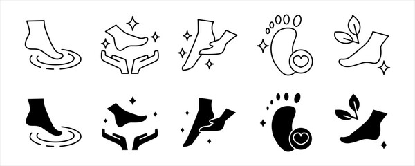 Obraz premium Foot Care Hygiene Wellness Icon