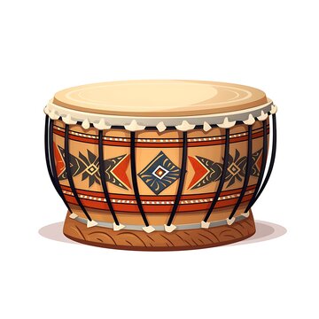 Traditional Indonesian Kendang Drum Vector Illustration