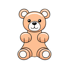 Fototapeta premium Cute cartoon teddy bear illustration for children's designs and playful themes