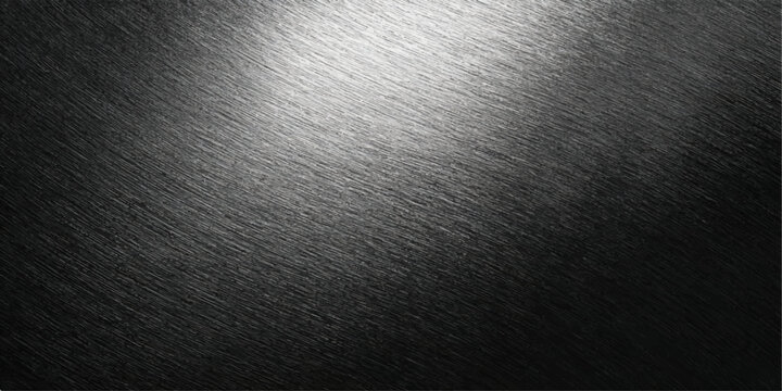 A dark gray brushed metal texture background with a metallic steel surface pattern and silver aluminum material design creates a sleek textured backdrop for a modern wallpaper