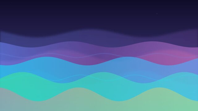 Abstract Colorful Layered Waves with Smooth Fluid Motion