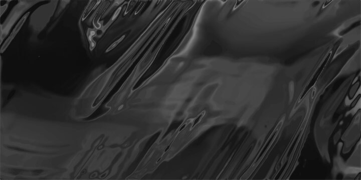 Glossy black abstract background with smooth, flowing, and undulating waves creating a sleek and luxurious textured surface for sophisticated design