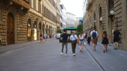 Blurred historic city street with shallow bokeh and soft defocused architecture  background copyspace calm. © Krakenimages.com