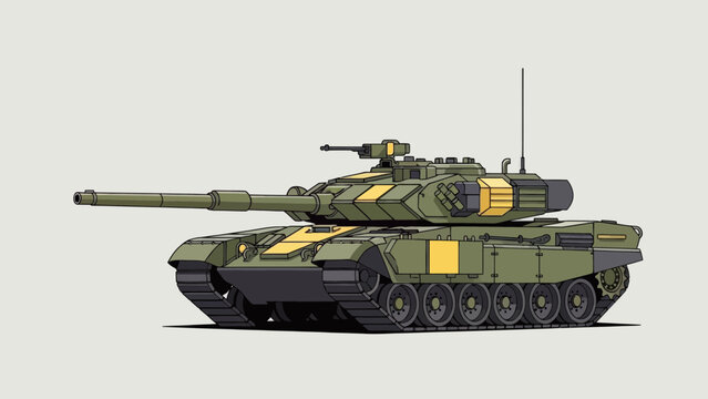 Green Military Tank Illustration