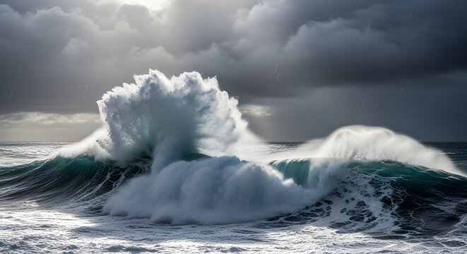 stormy sea waves 