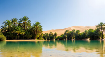 Fototapeta premium tropical beach with palm trees
