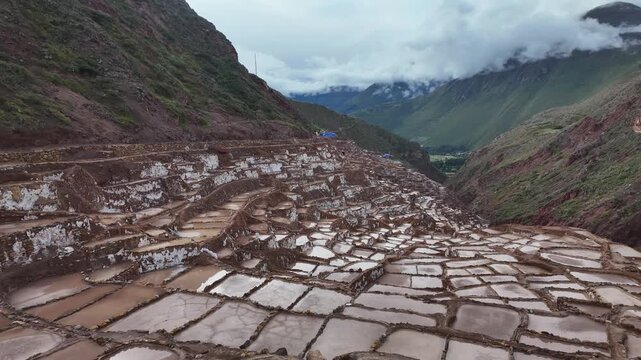 Timelapse of Salt Ponds in Sacred Valley of Peru