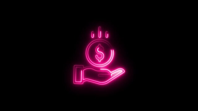 Cool neon glowing globe representing global network and digital communication on a deep black background