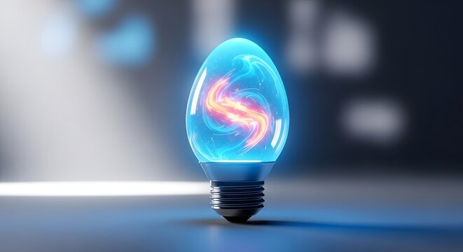 Glowing orb of energy a captivating digital art creation