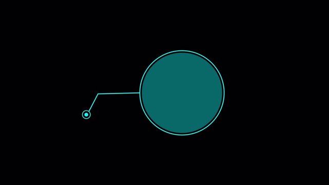 4k Callout futuristic hud animation with circle ,HUD UI elements on transparent  background.