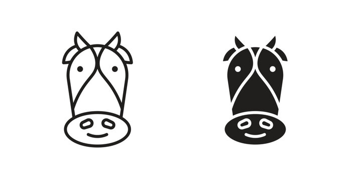 Cow icon for web design. icon symbol vector