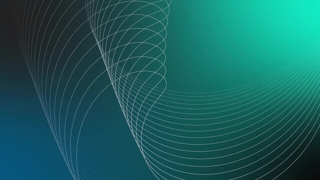 Abstract wavy twisted digital line with background motion video, horizontal all the video