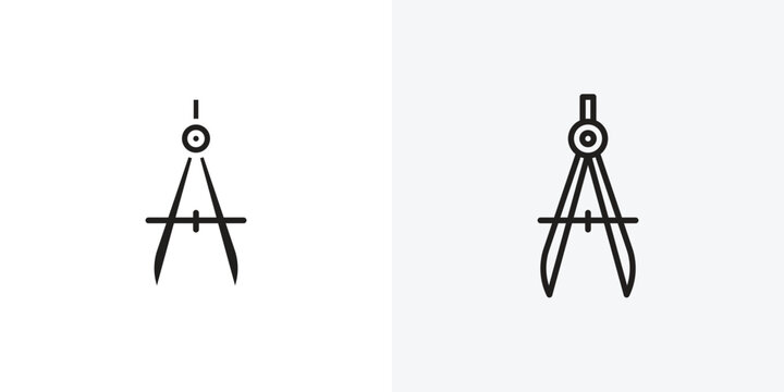 Drafting compass vectors icons pack for apps and Ui Ux desigs