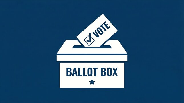 The Power of the Ballot: A striking graphic illustrates a ballot being cast into a ballot box, signifying the importance of the right to vote.