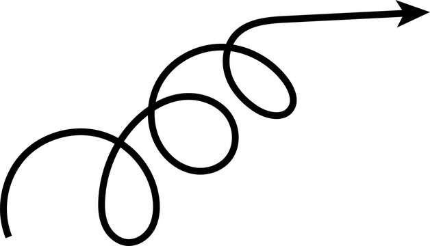 Curved Arrow Loop Line Direction