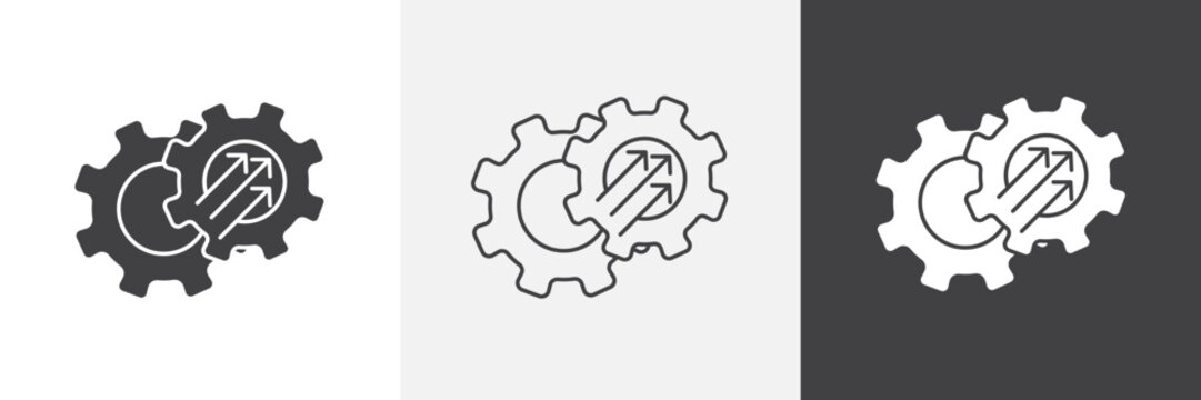 Efficiency icon element for design projects and web designs