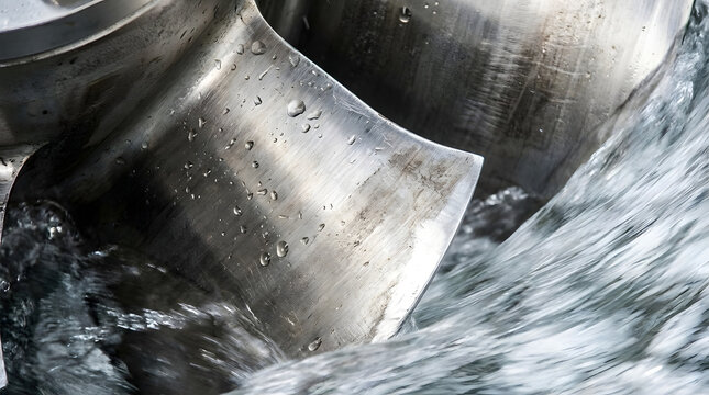 Hydroelectric turbine with flowing water for clean energy production