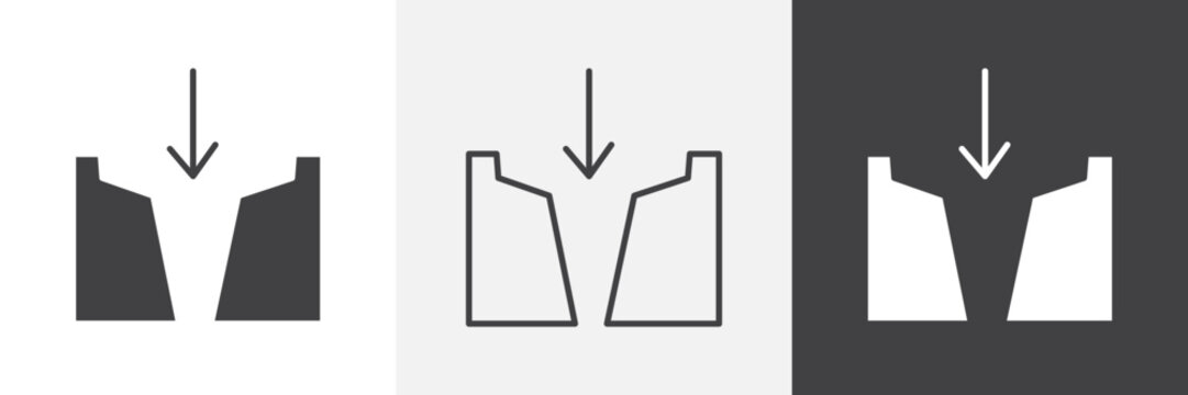 Gap icon element for design projects and web designs