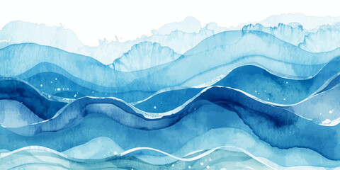 Abstract blue background featuring arctic winter landscape with snow waves and cold glacier icebergs under a clear sky vector illustration design © Asad Shehbaz
