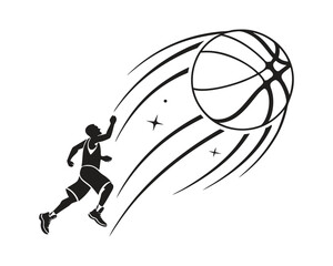 Minimal Basketball Vector Collection – Clean Sports Icons and Player Silhouettes, Flat Design © Omar