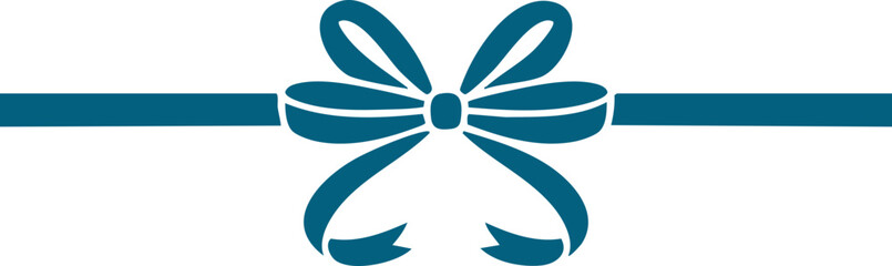 Obraz premium Ribbon Bow Set with Decorative Gift Wrap Silhouette Vector