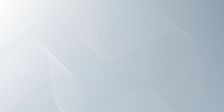 White abstract background with wavy lines. Digital future technology concept. vector illustration.