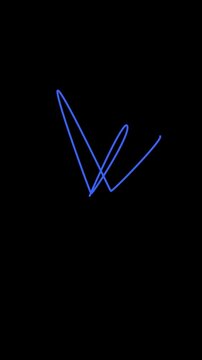 Glowing blue checkmark symbol on black background for success, approval, and verification concepts