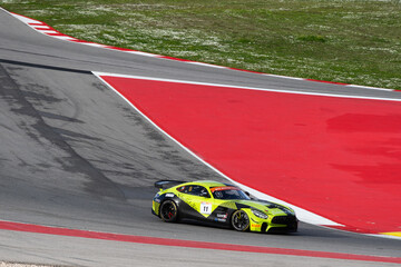Obraz premium Portimao, Portugal, January 17, 2026 view over racing track Algarve International winter series