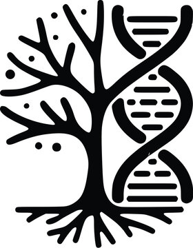 DNA Tree Vector Illustration