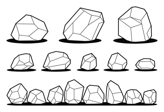 Geometric Crystal Vector Illustration