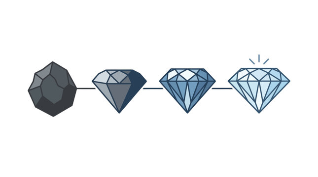 Diamond Transformation From Rough Stone To Sparkling Gem