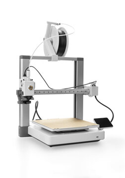 Photo 3d printer on white background