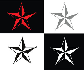 Obraz premium Collection of star shapes in different colors and backgrounds